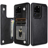 Luxury Slim Fit Premium Leather Card Slots Shockproof Flip Wallet Case For Samsung Galaxy S20 Series