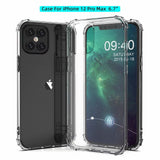 Soft TPU Transparent Airbag Shockproof Protective Back Cover Case For iPhone 12 Series