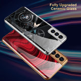 Luxury Plating Glass Soft Edge Camera Protection Case For Samsung Galaxy S21 Plus Ultra 5G