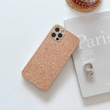 Natural Wood Cooling Soft Silicone Case For iPhone 13 12 11 Series