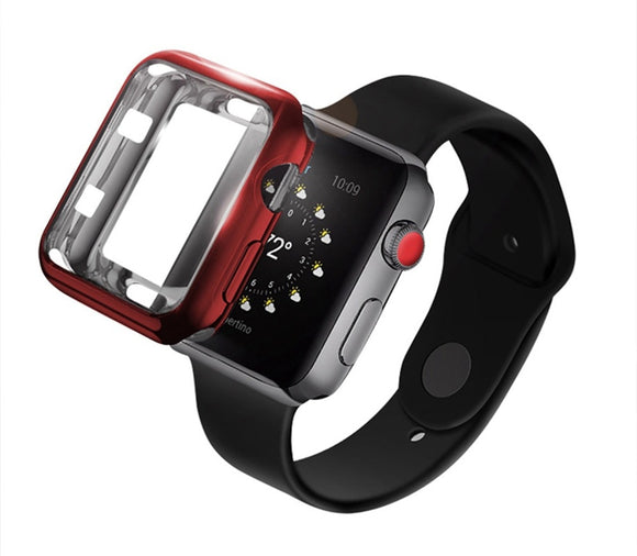 Soft Plated Clear TPU Cover Case for iWatch Series