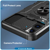 360 Full Camera Protector Tempered Glass Ring Holder Case for iPhone 13 12 Series