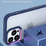 Acrylic Gradient Metal Lens Frame Case For iPhone 13 12 11 Pro Max