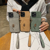 Purse Flannel Pattern Leather Bag Case for iPhone 13 12 11 Pro Max