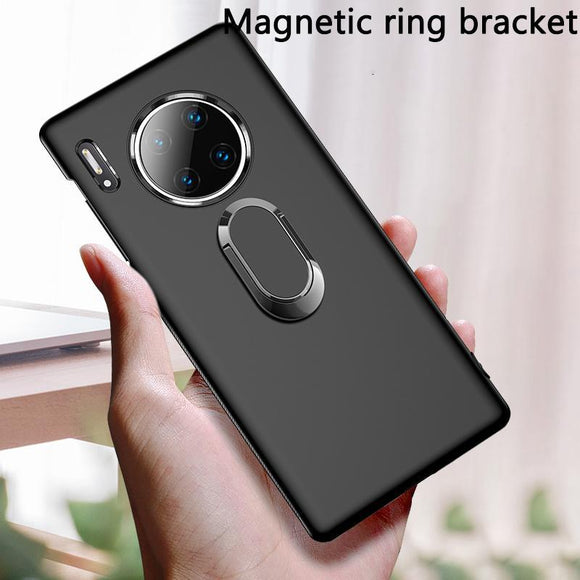 Magnetic Car Holder Case Finger Ring Holder Matte Soft Cover for Huawei Mate 30 Pro 30 20