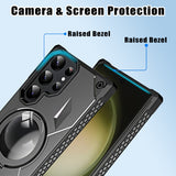 Magsafe Magnetic Hard PC Shockproof Soft TPU Armor Case With Metal Kickstand For Samsung Galaxy S23 S22 Ultra Plus