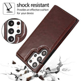 PU Leather Magnetic Closure Wallet Case for Samsung Galaxy S23 Ultra Plus