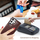 PU Leather Magnetic Closure Wallet Case for Samsung Galaxy S23 Ultra Plus