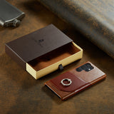 PU Leather with Build in Card Slot Holder Kickstand Case for Samsung Galaxy S23 Ultra Plus