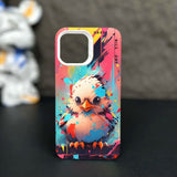 Graffiti Cartoon Animal Pattern Soft Silicone Case For iPhone 14 13 12 series