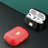 Leather Texture Soft Silicone with Anti lost Buckle Shockproof Case for Airpods 3