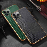 Luxury Plating Soft Edge Genuine Leather Case For iPhone 12 Series