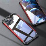 Transparent Leather Silicone Mixed Shockproof Armor Case for iPhone 12 Series