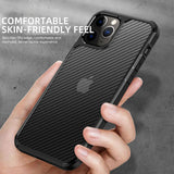 Carbon Fiber Skin Transparent Protect Soft Case for iPhone 11 12 Pro MAX