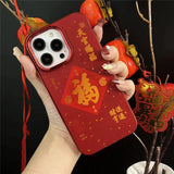 2024 Dragon New Year Electroplated Lucky Case for iPhone 15 14 12 13 12 Series