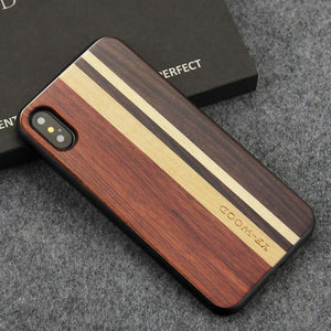 Shockproof Funda Natural Wooden Phone Case for iPhone X XS XR XS Max