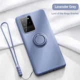 Luxury Ultra-thin Silicone Magnetic Holder Shockproof Case For Samsung Galaxy S20 Series