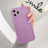 Soft IMD Full Body Fluorescent Solid Color Waterproof Phone Case For iPhone 11 Series