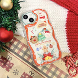 Cartoon 3D Santa Claus Elk Snowman Christmas Tree Phone Case For iPhone 15 14 13 12 Series
