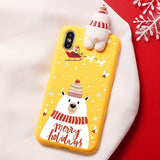 Christmas Cartoon Matte Case For iPhone XR 11 Pro XS Max X 5 5S