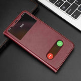 Retro View Window Leather Wallet Case For iPhone X XS Max 8 Plus