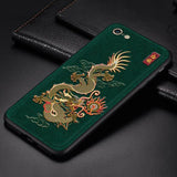 Traditional Auspicious Texture Cases For iPhone 8 7 6 6s Plus X Xs Max XR