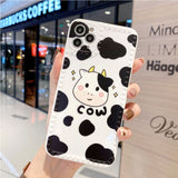 Funny Cartoon Cow Soft Silicon Phone Case for iPhone 12 11 Series