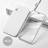 360 Full Cover Front Tempered Glass + PC Back Cover For iPhone 12 11 Series