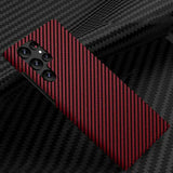 Ultra Slim Contrast Color Carbon Fiber Texture TPU Case For Samsung Galaxy S23 S24 S22 S21 series