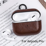 Luxury PU Leather Case with Anti lost Buckle for Airpods Pro 3