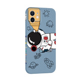 Liquid Silicone Astronaut Spaceship Case for iPhone 13 12 11 Series