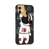 Liquid Silicone Astronaut Spaceship Case for iPhone 13 12 11 Series