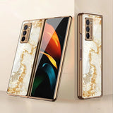 360 Full Protection Plating Glass Shockproof Phone Case For Samsung Galaxy Z Fold Series