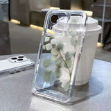 Luxury Shockproof Rose Flower Painting Soft Clear Case For iPhone 14 13 12 series