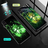 Luminous Tempered Glass Pattern Case For iPhone 7 8 X XS MAX