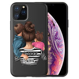 Super Dad Mom Baby Girl Twin Shell High Quality Soft Silicone TPU Case For iPhone 11 11 Pro Max