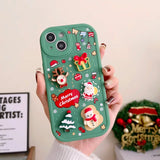 3D Christmas & New Year Santa Claus Elk Snowman Soft Silicone Phone Case For iPhone 15 14 13 12 Series