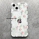 Cartoon Christmas & New Year Cute Elk Santa Phone Case For iPhone 15 14 13 12 Series