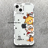 Cartoon Christmas & New Year Cute Elk Santa Phone Case For iPhone 15 14 13 12 Series