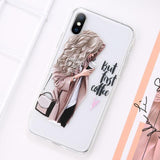 Beautiful Girl Pattern Case For iPhone X XS XR MAX 8 Plus