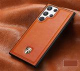 Luxury Ultra thin Genuine Leather Case For Samsung Galaxy S22 Series