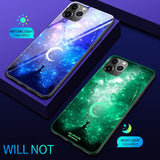 Luxury Moonlight Unicorn Luminous Glass Shockproof Case For iPhone 11 Series
