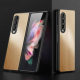 Ultra Slim Shockproof Camera Lens Protector Stainless Steel Phone Case For Samsung Galaxy Z Fold 3