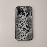 Leather Pattern Camera Protection Soft TPU Case For iPhone 14 13 12 series