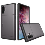 Slide Armor Wallet Card Slot Shockproof Cover For Samsung Note 10+ S10 S9 S8 Plus S10E