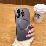 Luxury Soft Silicone Matte Magnetic Wireless Charging Case For iPhone 14 13 12 Series
