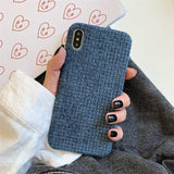 Soft Plush Fabric Phone Case for Iphone 11 Pro MAX X XR XS MAX