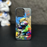 Graffiti Cartoon Animal Pattern Soft Silicone Case For iPhone 14 13 12 series