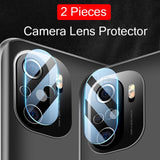 2 Pieces Tempered Glass Screen Protector Film + Camera Lens Protector For Redmi Note 10 Series
