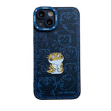 Fashion Cute Cartoon Tiger Straight Edge Silicone Phone Case For iPhone 13 12 11 Series